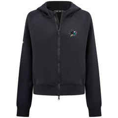 San Jose Sharks Levelwear Women's Judd Raglan Full-Zip Hoodie Black