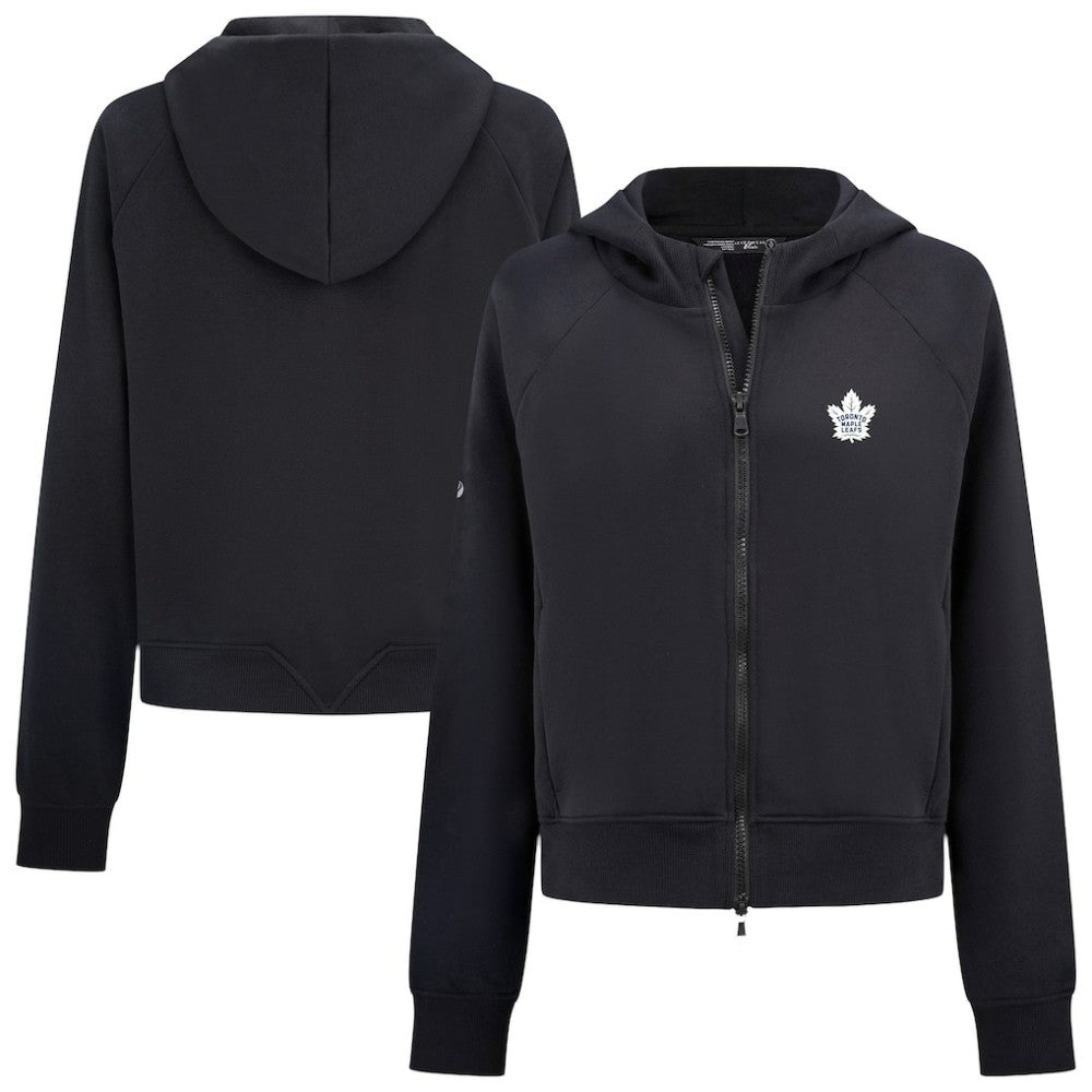 Toronto Maple Leafs Levelwear Women's Judd Raglan Full-Zip Hoodie Black