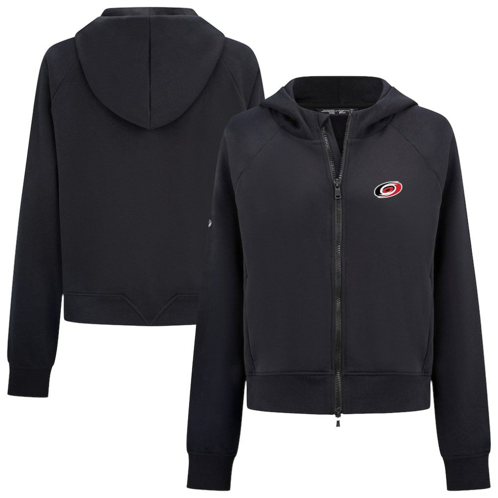 Carolina Hurricanes Levelwear Women's Judd Raglan Full-Zip Hoodie Black