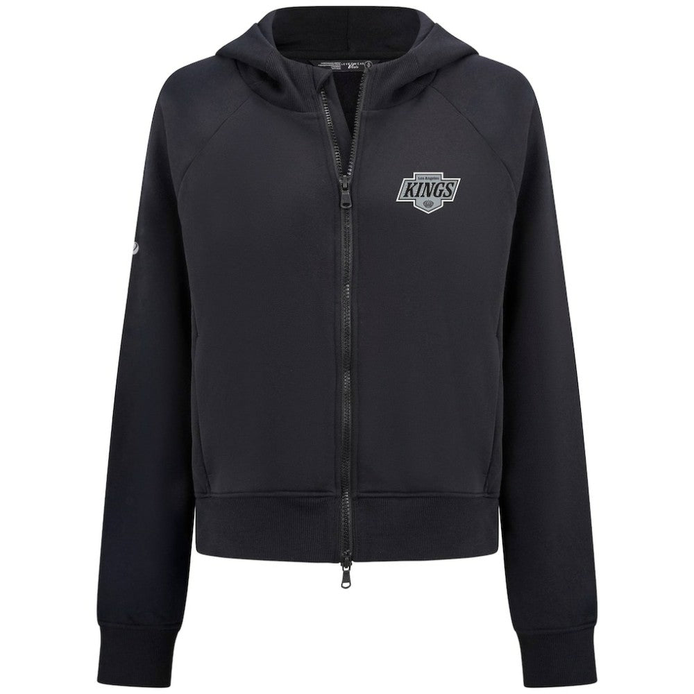 Los Angeles Kings Levelwear Women's Judd Raglan Full-Zip Hoodie Black