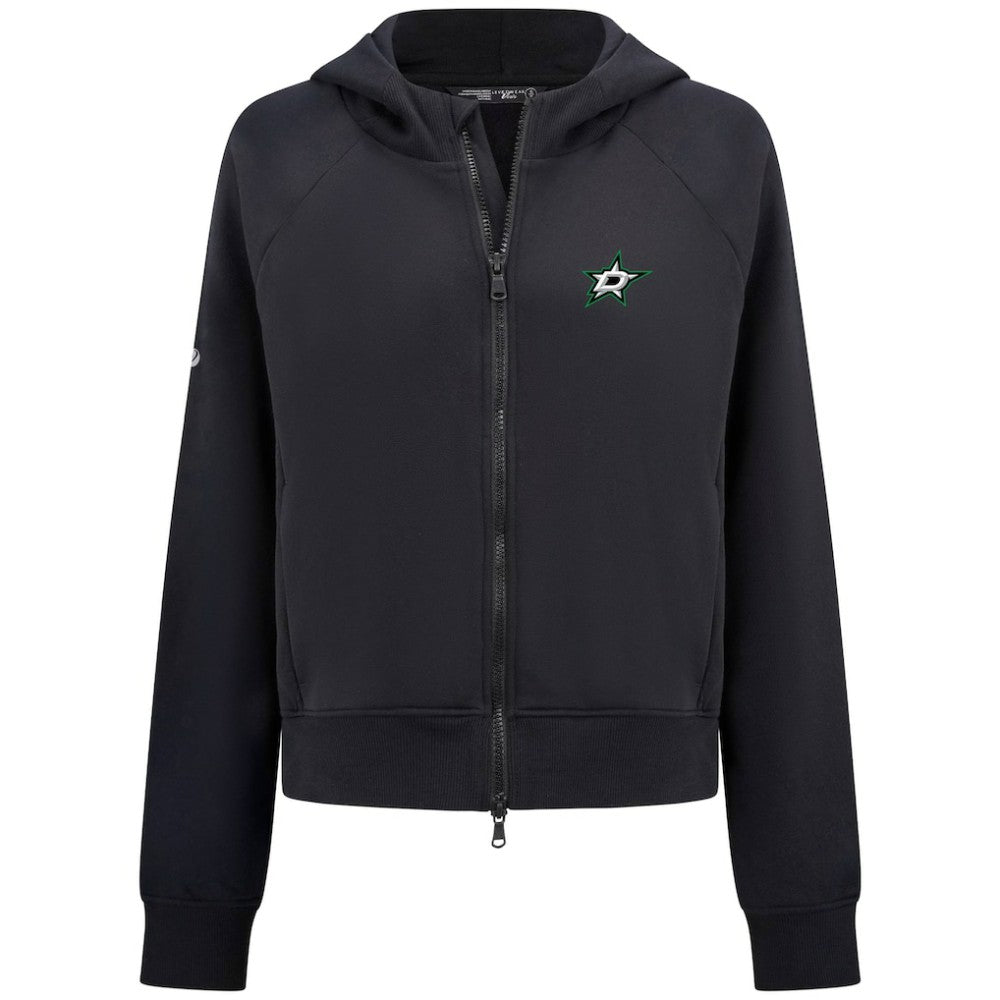 Dallas Stars Levelwear Women's Judd Raglan Full-Zip Hoodie Black