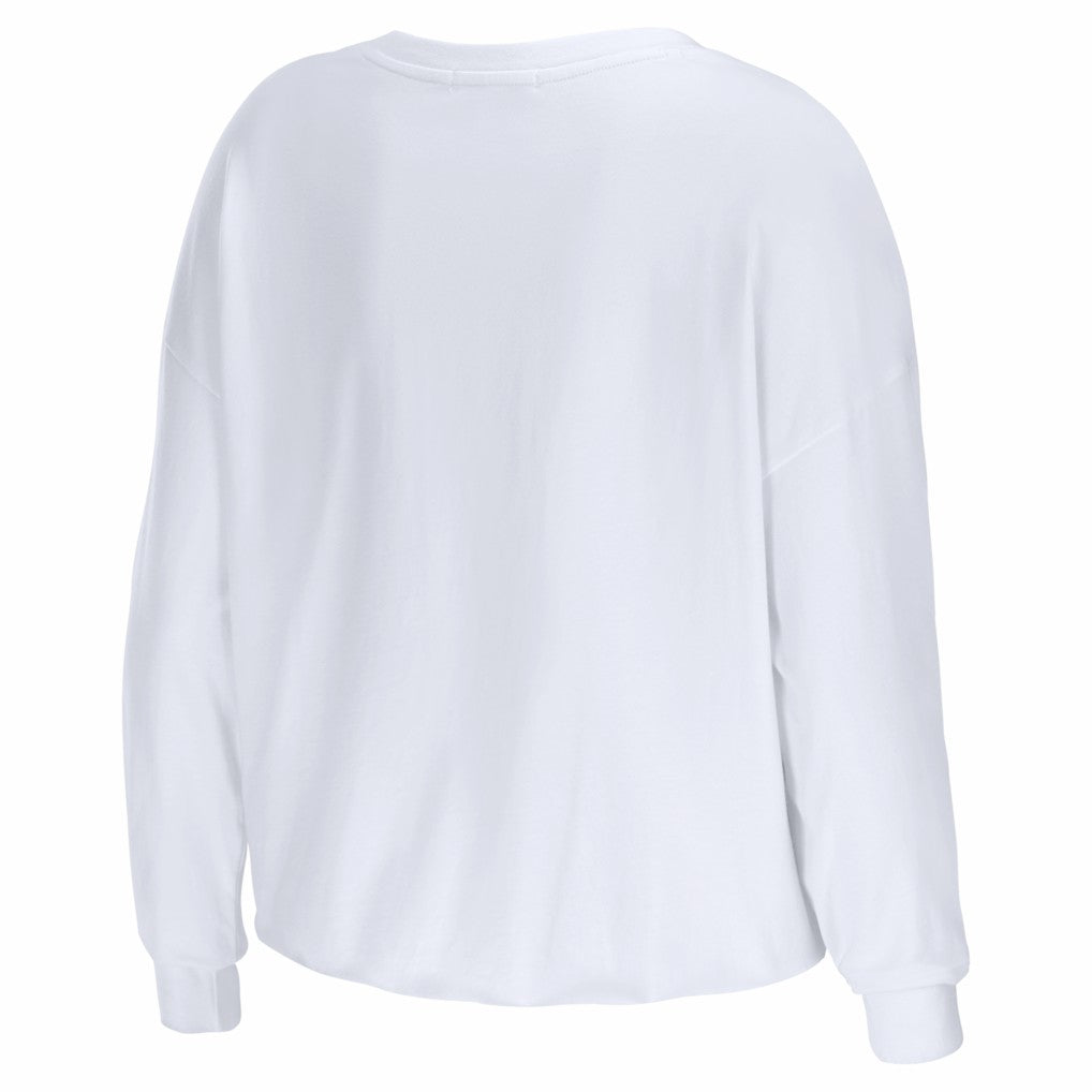 New England Patriots WEAR by Erin Andrews Women's Super Bowl LX Cropped Long Sleeve T-Shirt - White outlet
