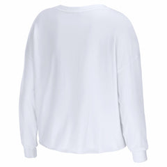 New England Patriots WEAR by Erin Andrews Women's Super Bowl LX Cropped Long Sleeve T-Shirt - White outlet