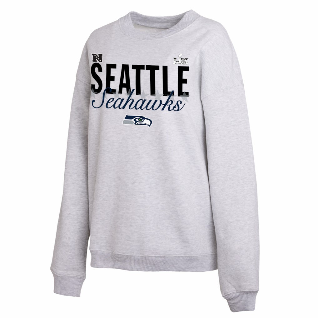 Seattle Seahawks WEAR by Erin Andrews Women's Super Bowl LX Fleece Sweatshirt - Gray outlet