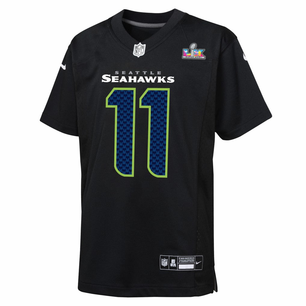 Jaxon Smith-Njigba Seattle Seahawks Youth Super Bowl LX Patch Carbon Fashion Game Jersey - Black | Nike discount