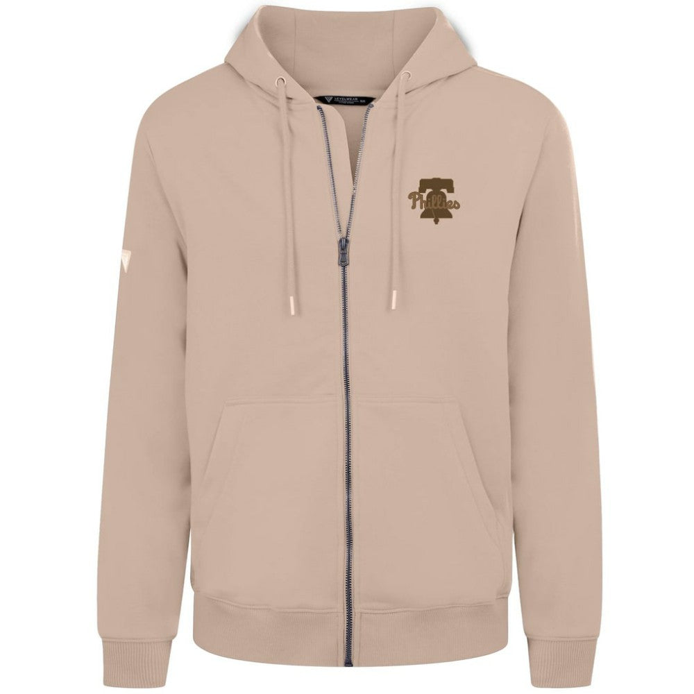 Philadelphia Phillies Levelwear Podium Full-Zip Hoodie - Khaki