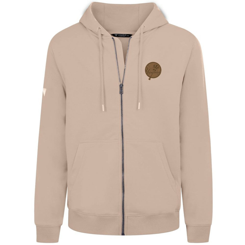 New York Yankees Levelwear Podium Full-Zip Hoodie - Khaki