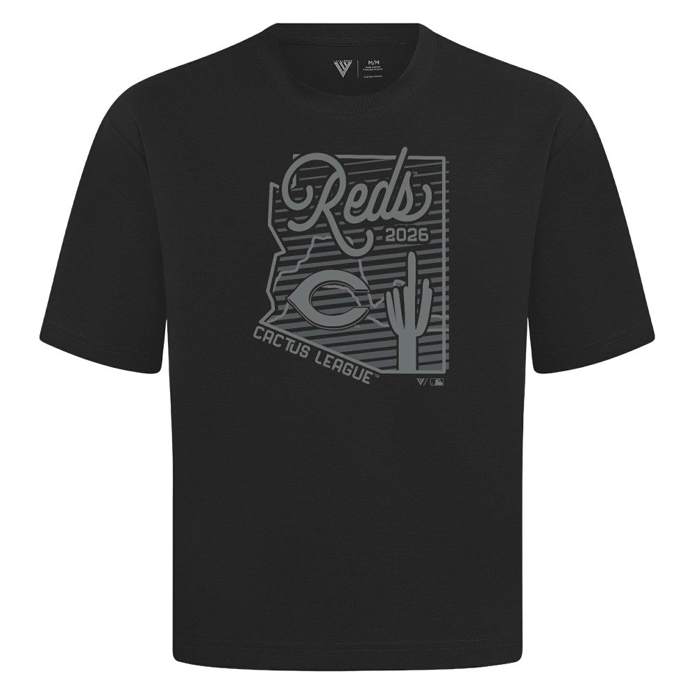 Cincinnati Reds Levelwear Sunrise Luxe Signature Knit T-Shirt - Black