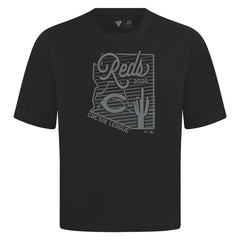 Cincinnati Reds Levelwear Sunrise Luxe Signature Knit T-Shirt - Black