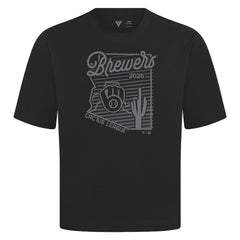 Milwaukee Brewers Levelwear Sunrise Luxe Signature Knit T-Shirt - Black