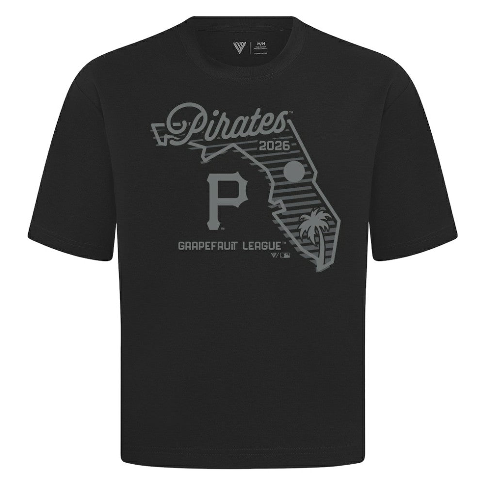 Pittsburgh Pirates Levelwear Sunrise Luxe Signature Knit T-Shirt - Black