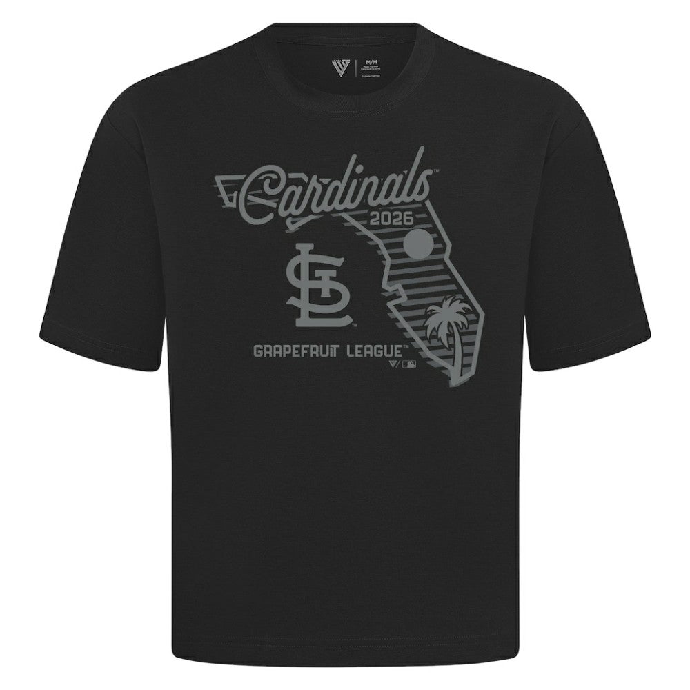 St. Louis Cardinals Levelwear Sunrise Luxe Signature Knit T-Shirt - Black