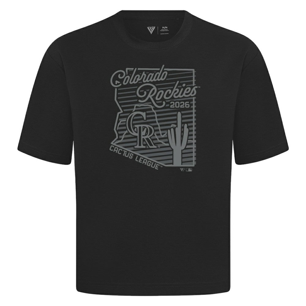 Colorado Rockies Levelwear Sunrise Luxe Signature Knit T-Shirt - Black