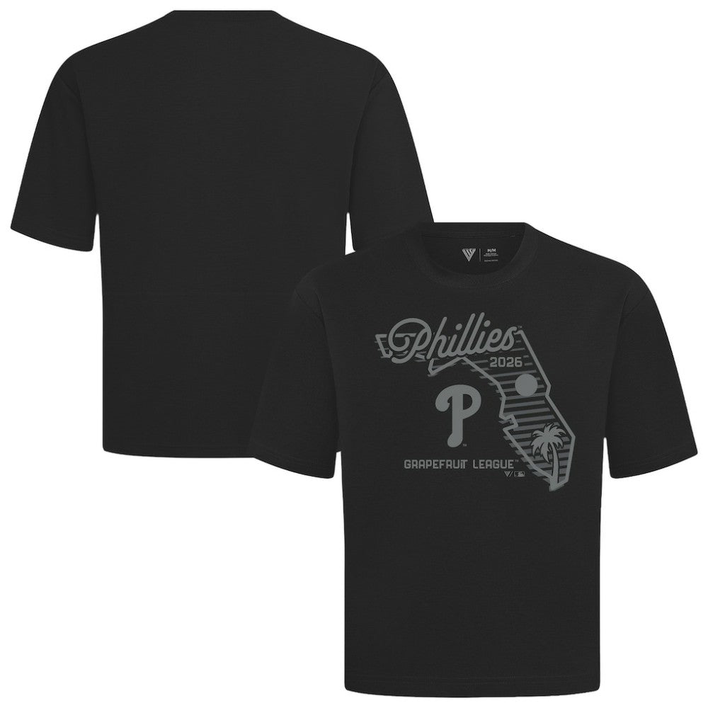 Philadelphia Phillies Levelwear Sunrise Luxe Signature Knit T-Shirt - Black
