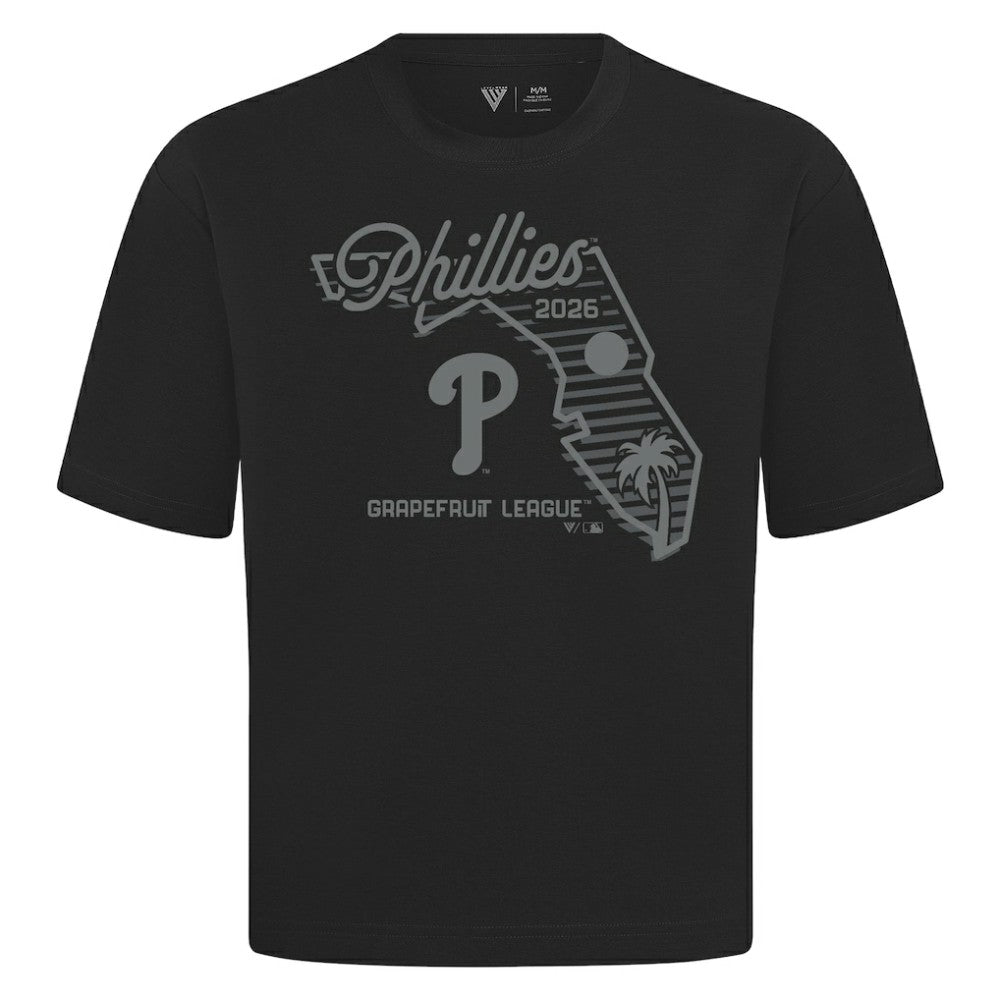 Philadelphia Phillies Levelwear Sunrise Luxe Signature Knit T-Shirt - Black