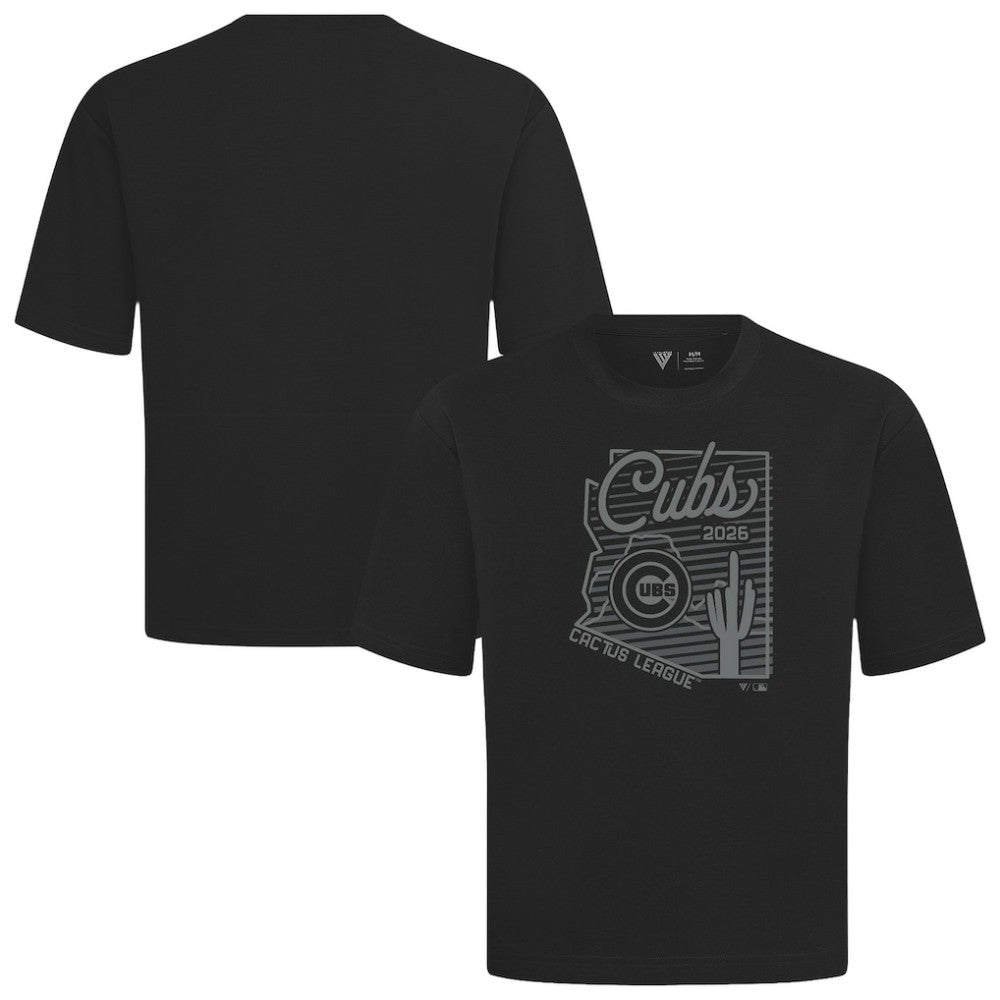 Chicago Cubs Levelwear Sunrise Luxe Signature Knit T-Shirt - Black