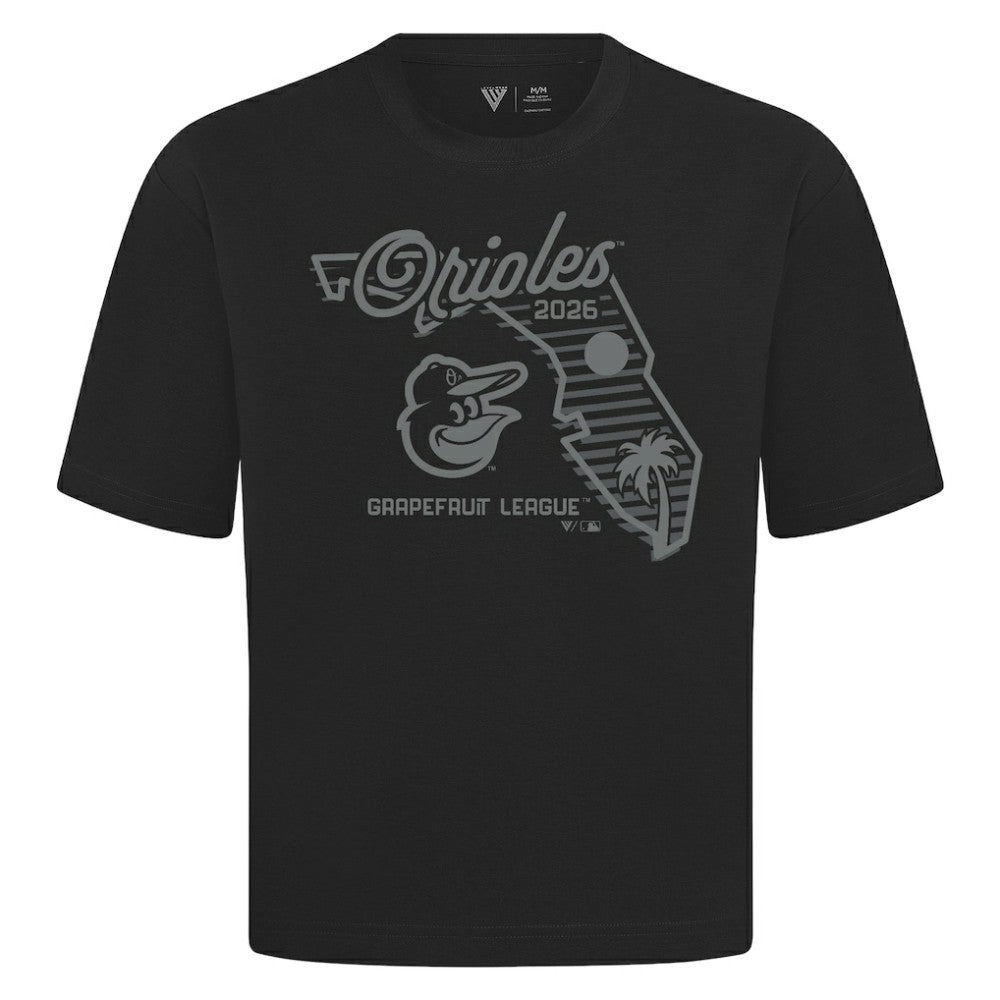 Baltimore Orioles Levelwear Sunrise Luxe Signature Knit T-Shirt - Black