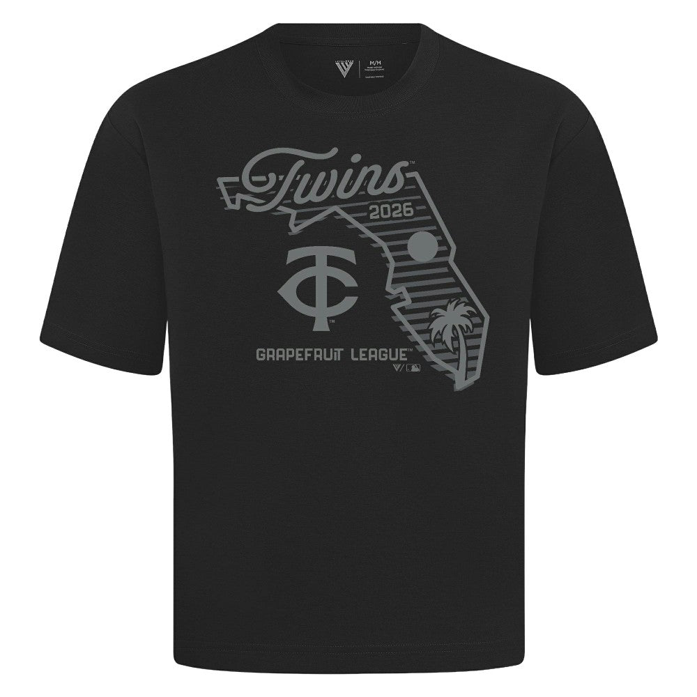 Minnesota Twins Levelwear Sunrise Luxe Signature Knit T-Shirt - Black