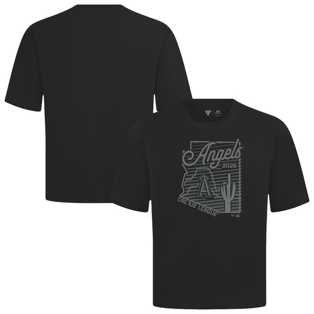 Los Angeles Angels Levelwear Sunrise Luxe Signature Knit T-Shirt - Black