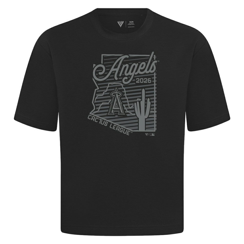 Los Angeles Angels Levelwear Sunrise Luxe Signature Knit T-Shirt - Black