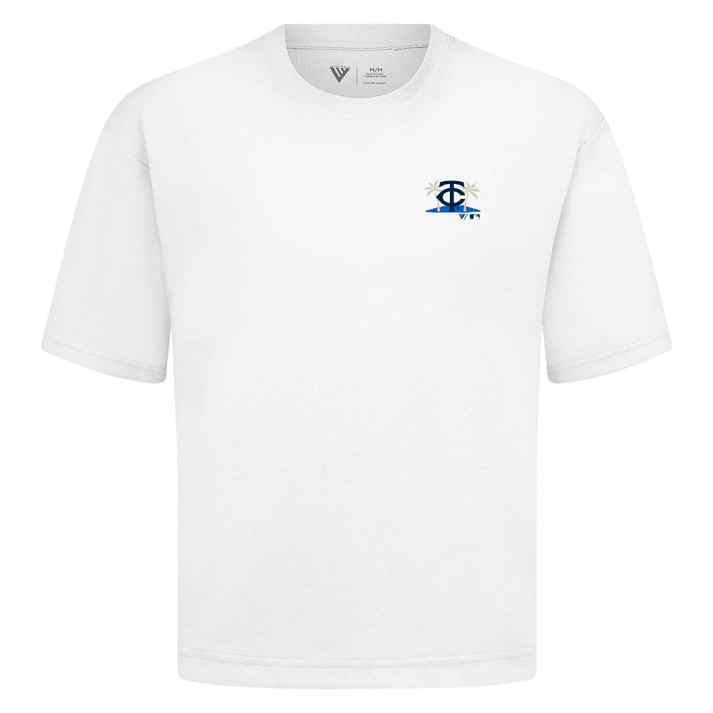 Minnesota Twins Levelwear Panoramic Luxe Signature Knit T-Shirt - White