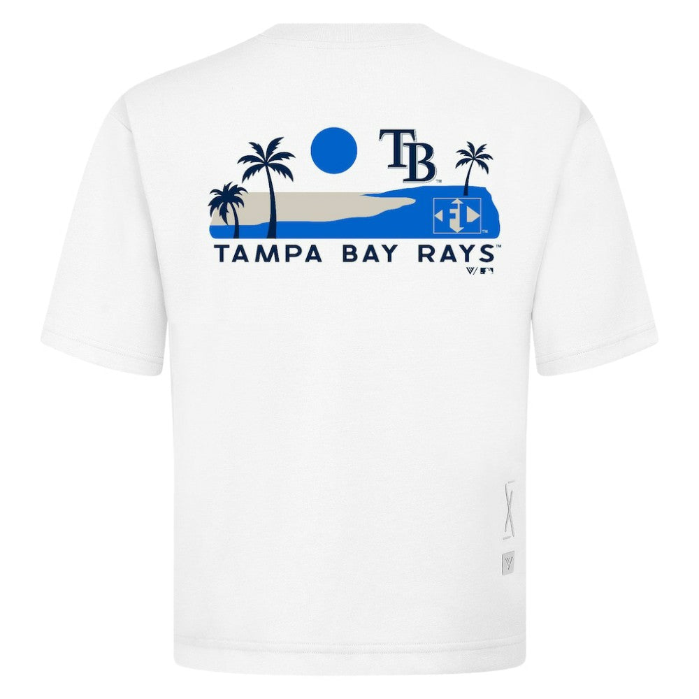 Tampa Bay Rays Levelwear Panoramic Luxe Signature Knit T-Shirt - White