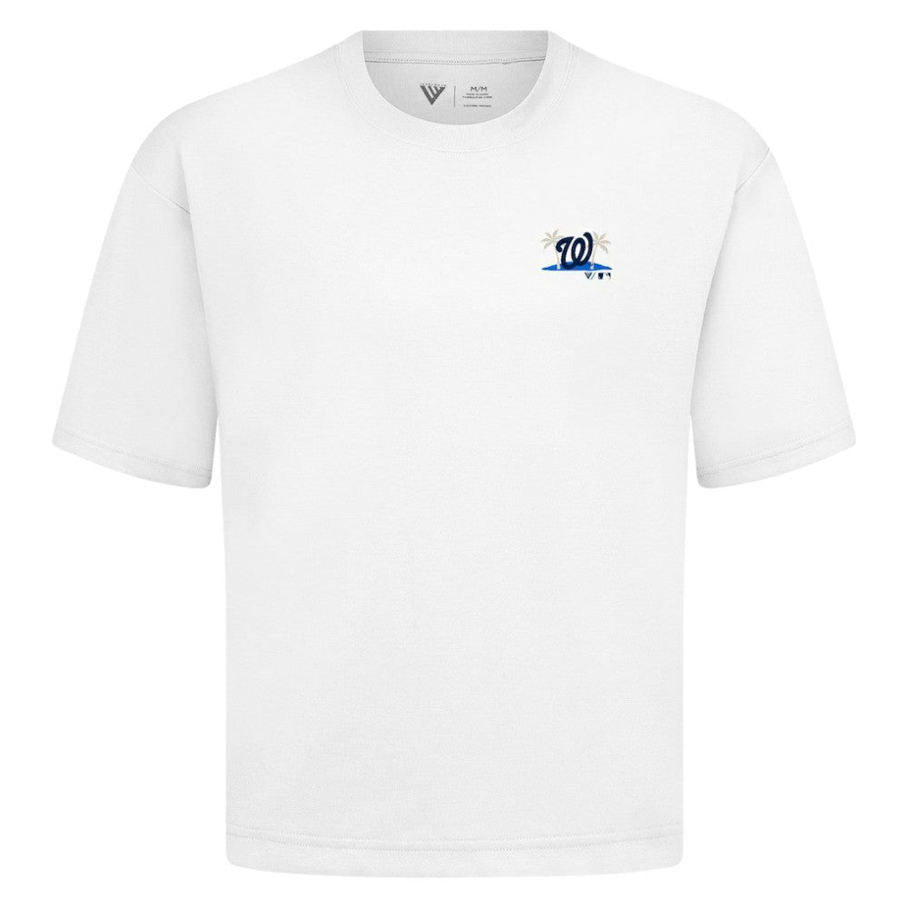 Washington Nationals Levelwear Panoramic Luxe Signature Knit T-Shirt - White