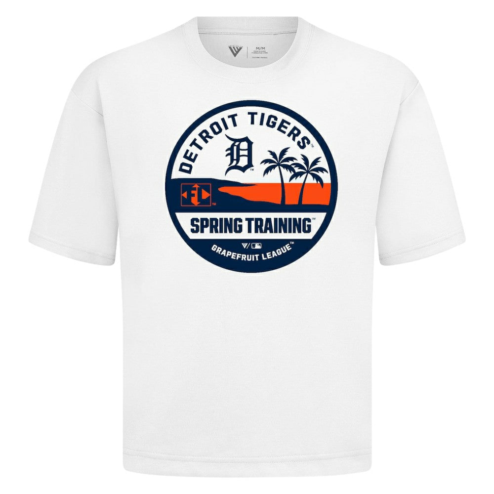 Detroit Tigers Levelwear Spring Training Badge Luxe Signature Knit T-Shirt - White