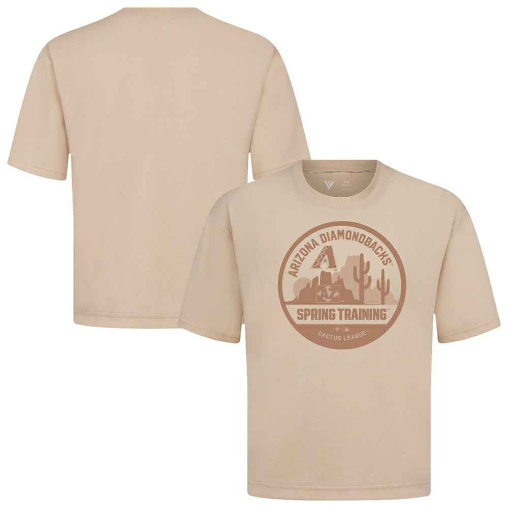 Arizona Diamondbacks Levelwear Spring Training Badge Luxe Signature Knit T-Shirt - Khaki