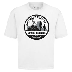 Colorado Rockies Levelwear Spring Training Badge Luxe Signature Knit T-Shirt - White