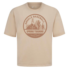 Los Angeles Angels Levelwear Spring Training Badge Luxe Signature Knit T-Shirt - Khaki