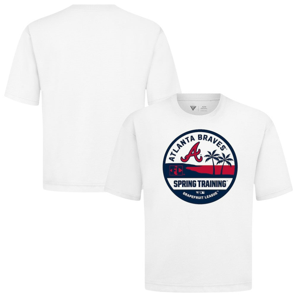 Atlanta Braves Levelwear Spring Training Badge Luxe Signature Knit T-Shirt - White