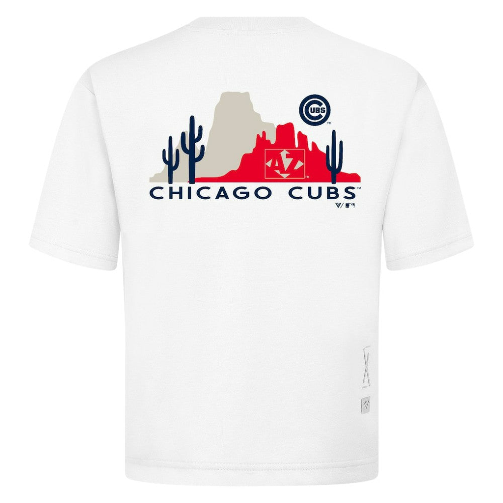 Chicago Cubs Levelwear  Luxe Signature Knit T-Shirt - White