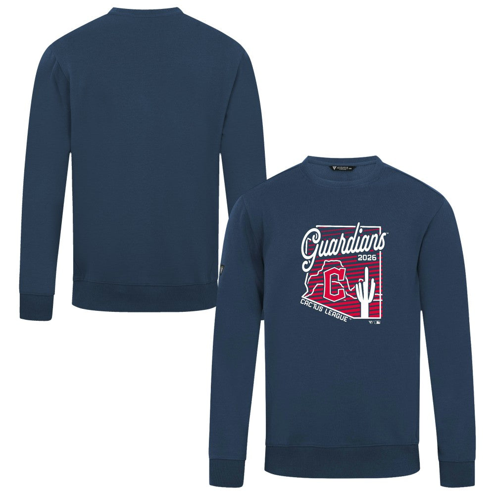 Cleveland Guardians Levelwear Zane Sunrise Sweatshirt - Navy