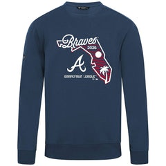 Atlanta Braves Levelwear Zane Sunrise Sweatshirt - Navy