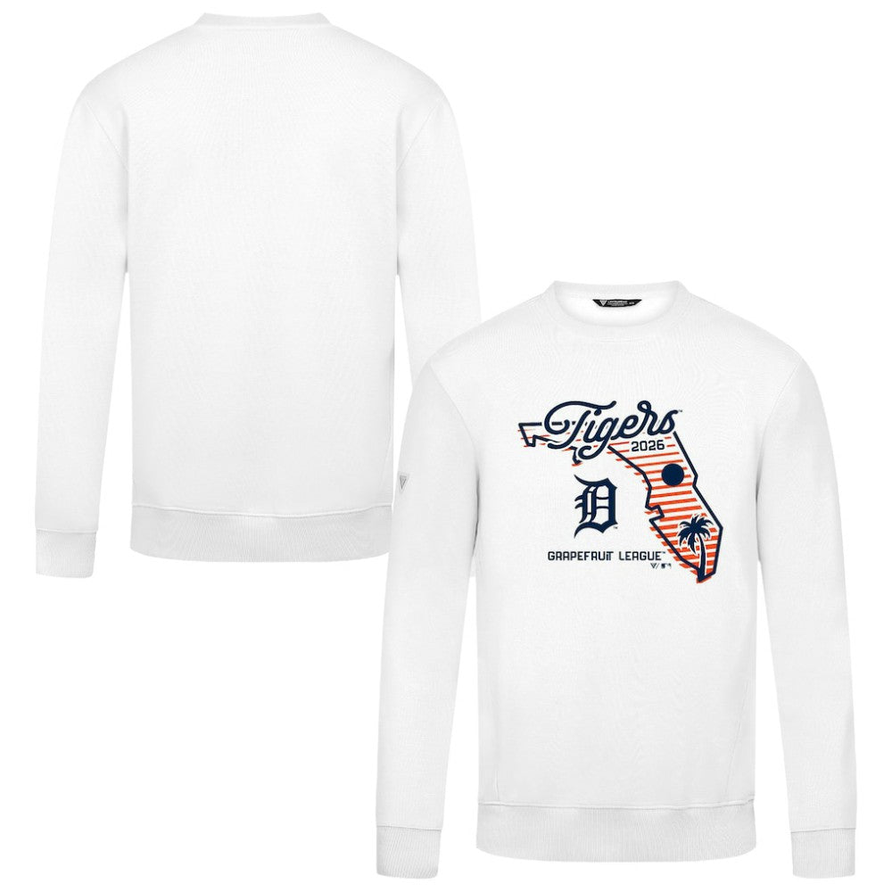 Detroit Tigers Levelwear Zane Sunrise Sweatshirt - White