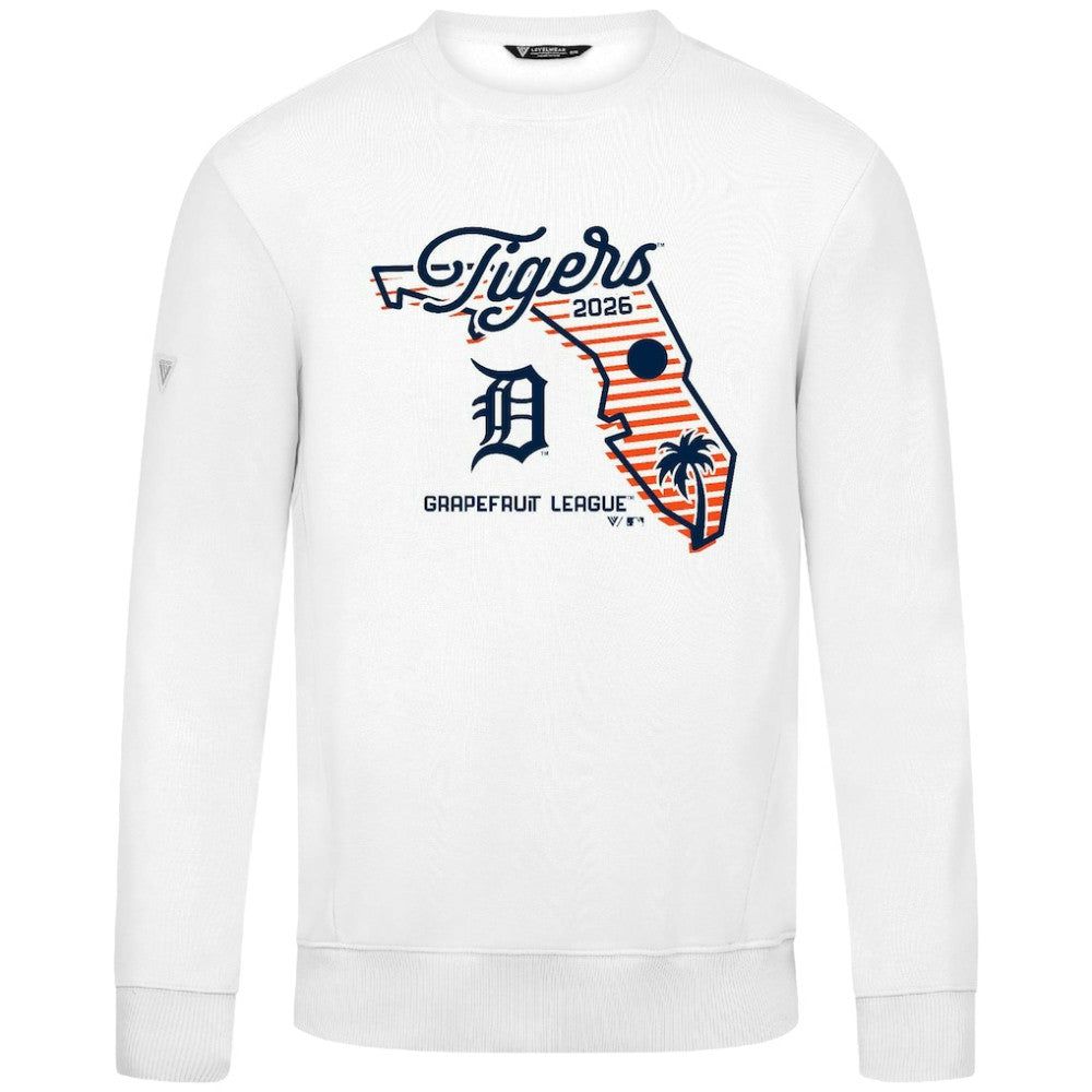 Detroit Tigers Levelwear Zane Sunrise Sweatshirt - White