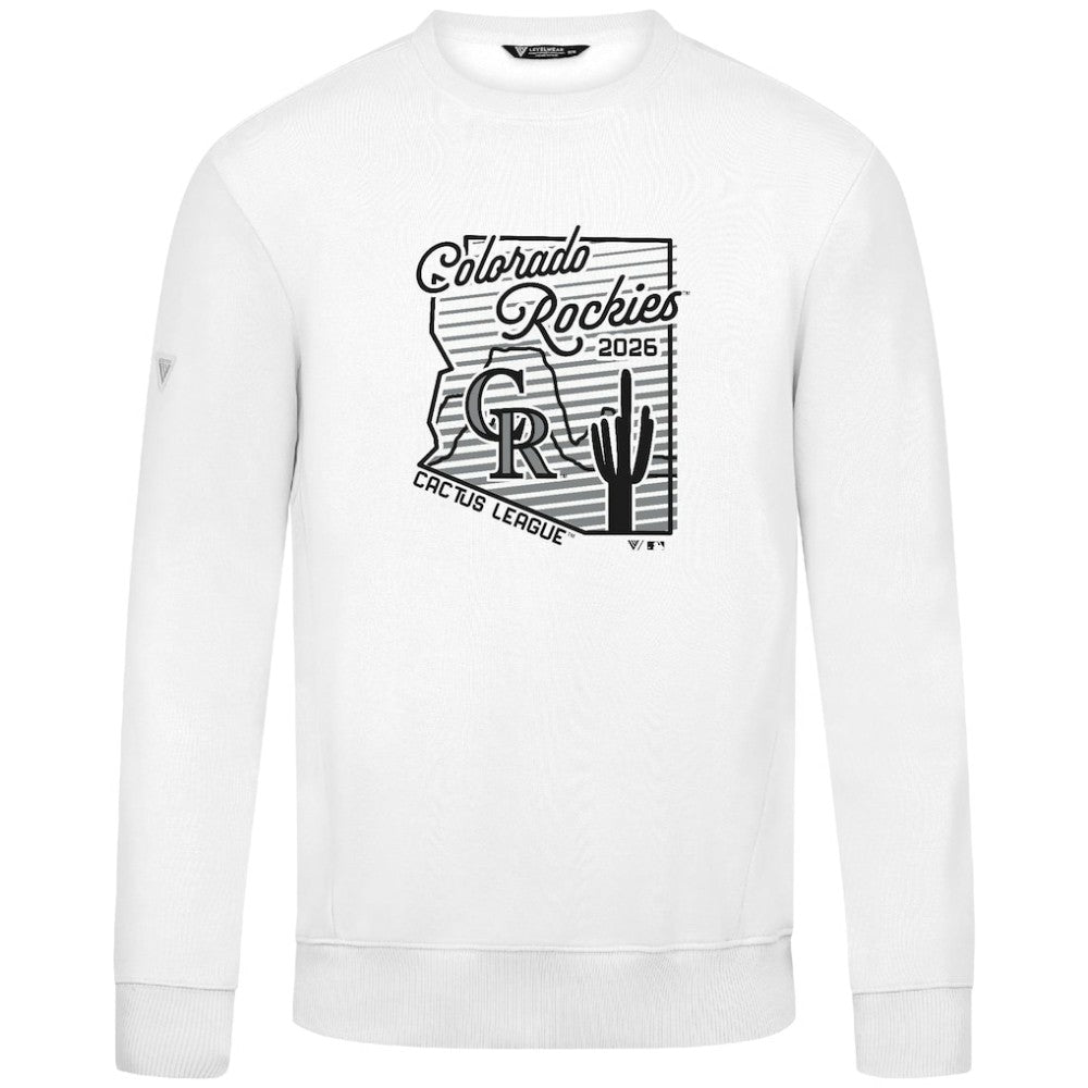 Colorado Rockies Levelwear Zane Sunrise Sweatshirt - White