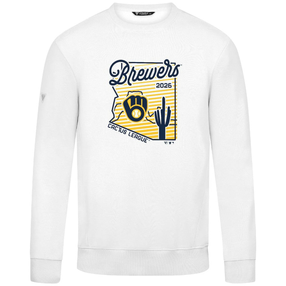 Milwaukee Brewers Levelwear Zane Sunrise Sweatshirt - White