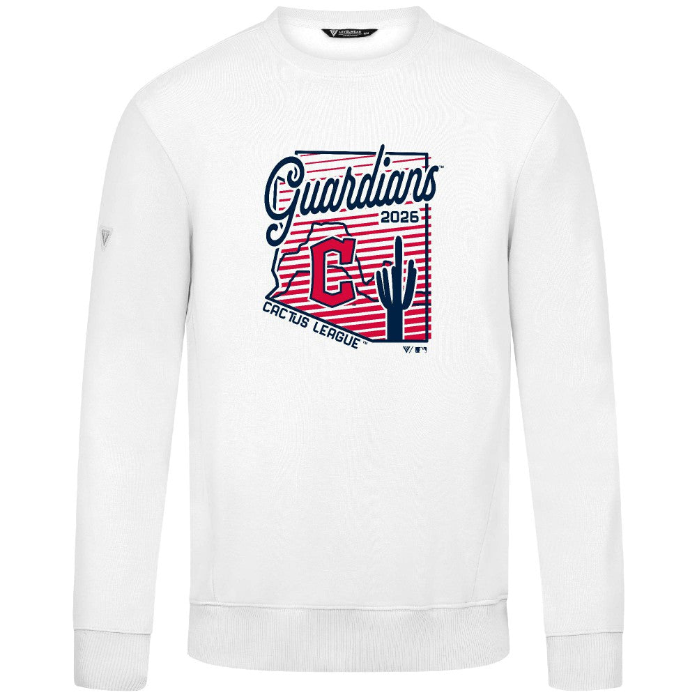 Cleveland Guardians Levelwear Zane Sunrise Sweatshirt - White