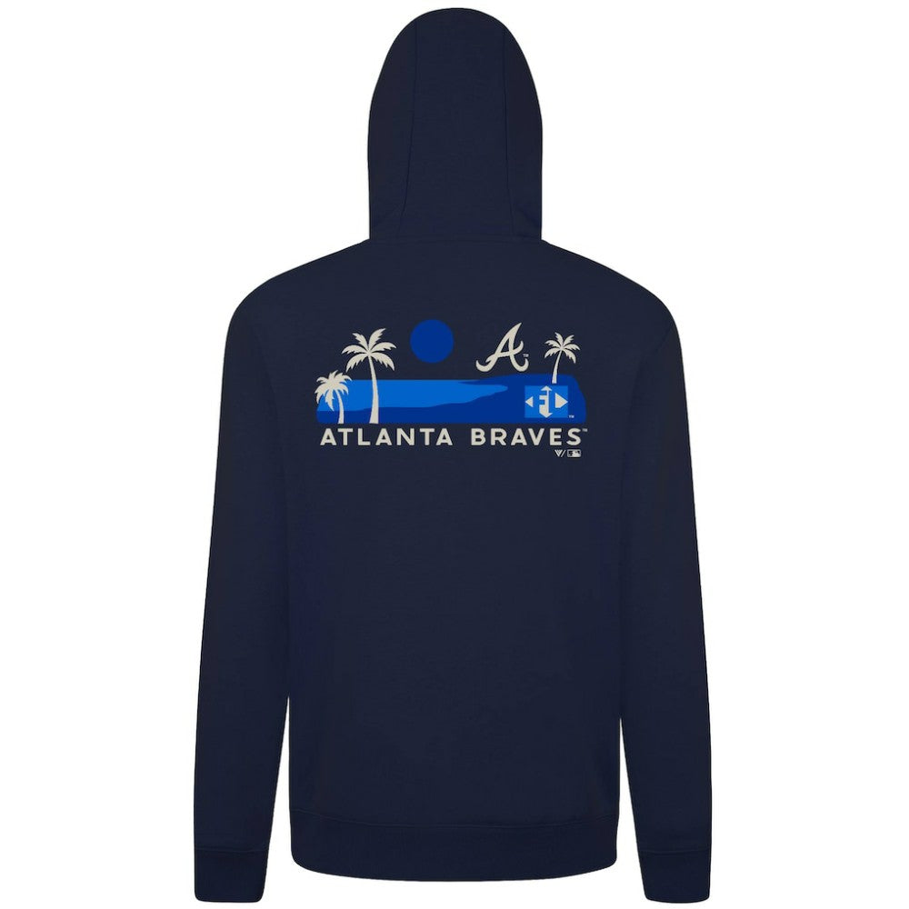 Atlanta Braves Levelwear Panoramic Podium Hoodie - Navy