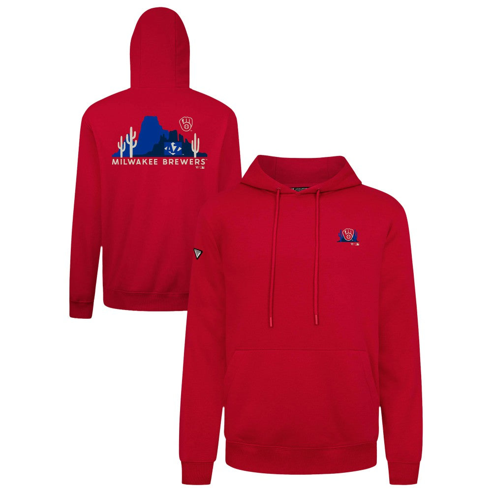 Milwaukee Brewers Levelwear Panoramic Podium Hoodie - Red