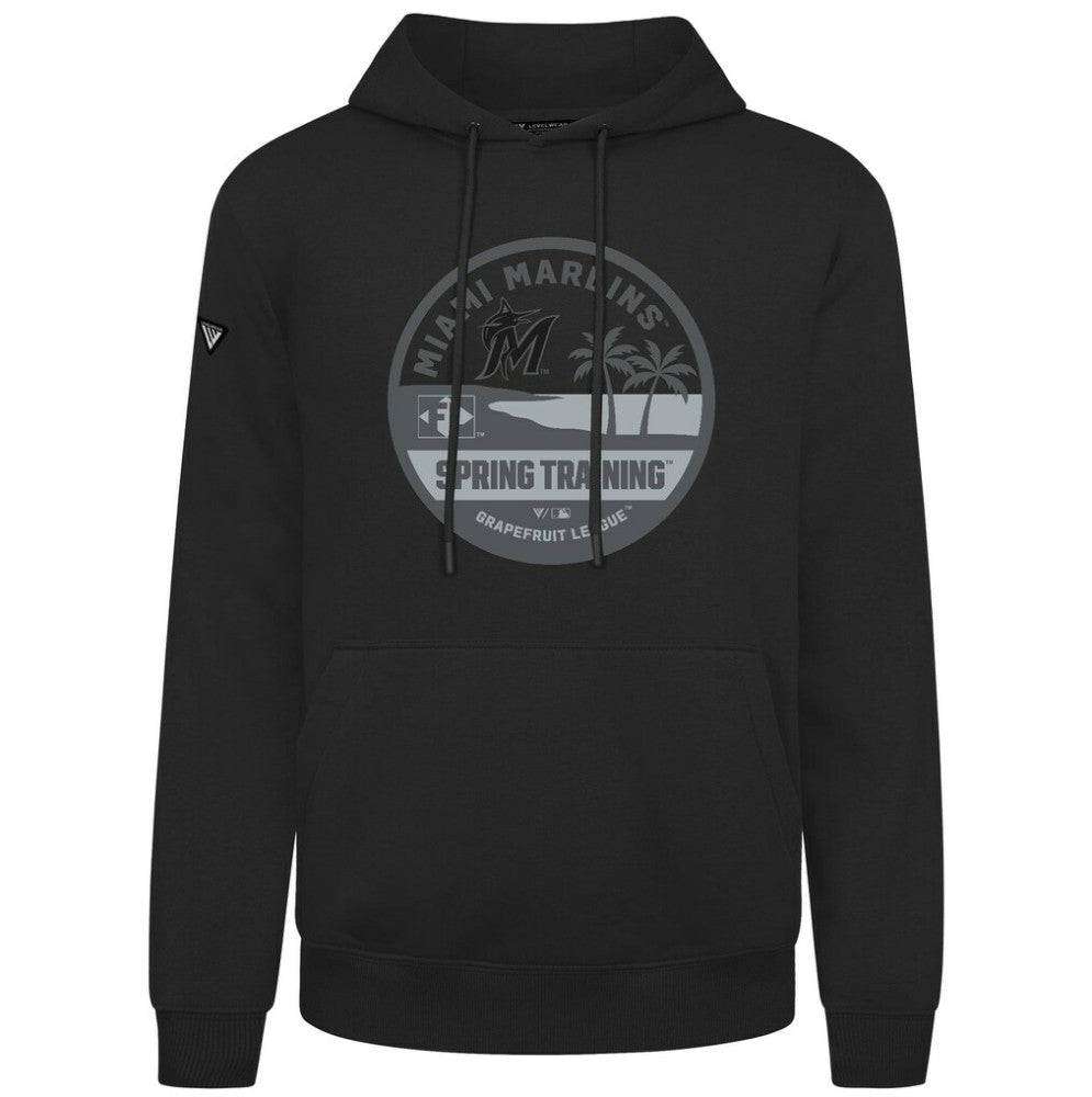 Miami Marlins Levelwear Spring Badge Podium Hoodie - Black