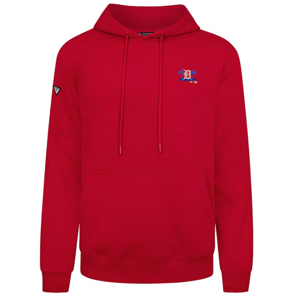 Detroit Tigers Levelwear Panoramic Podium Hoodie - Red