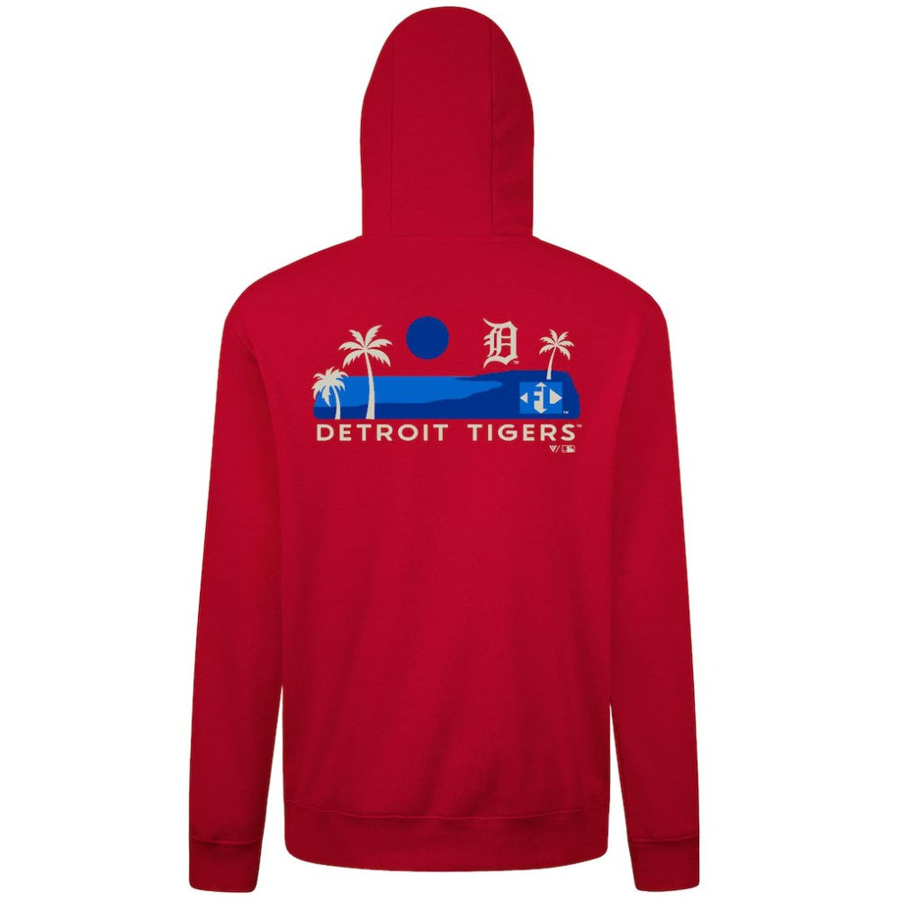 Detroit Tigers Levelwear Panoramic Podium Hoodie - Red