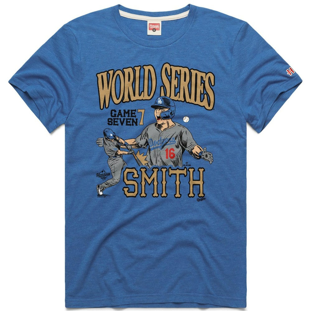 Will Smith Los Angeles Dodgers Homage Unisex 2026 Gold Collection Game Seven Tri-Blend T-Shirt - Royal