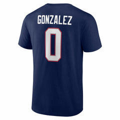 Christian Gonzalez New England Patriots Icon Name & Number T-Shirt - Navy on sale
