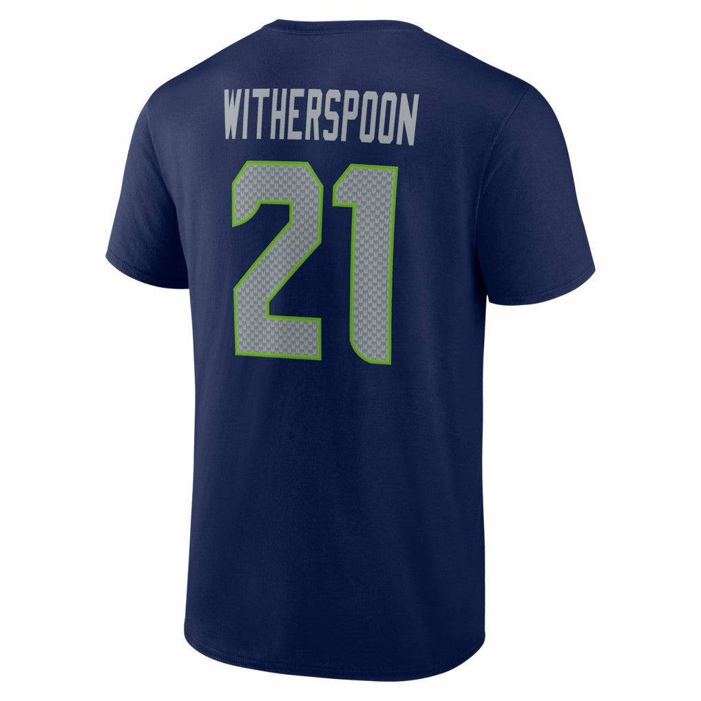 Devon Witherspoon Seattle Seahawks Icon Name & Number T-Shirt - College Navy on sale