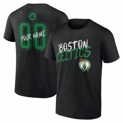 Boston Celtics Big & Tall Hustle Personalized Name & Number T-Shirt - Black outlet