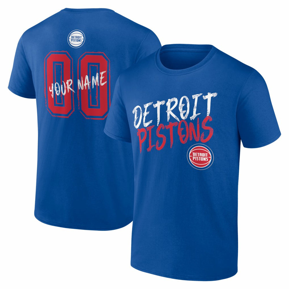 Detroit Pistons Big & Tall Hustle Personalized Name & Number T-Shirt sale - Blue cheap